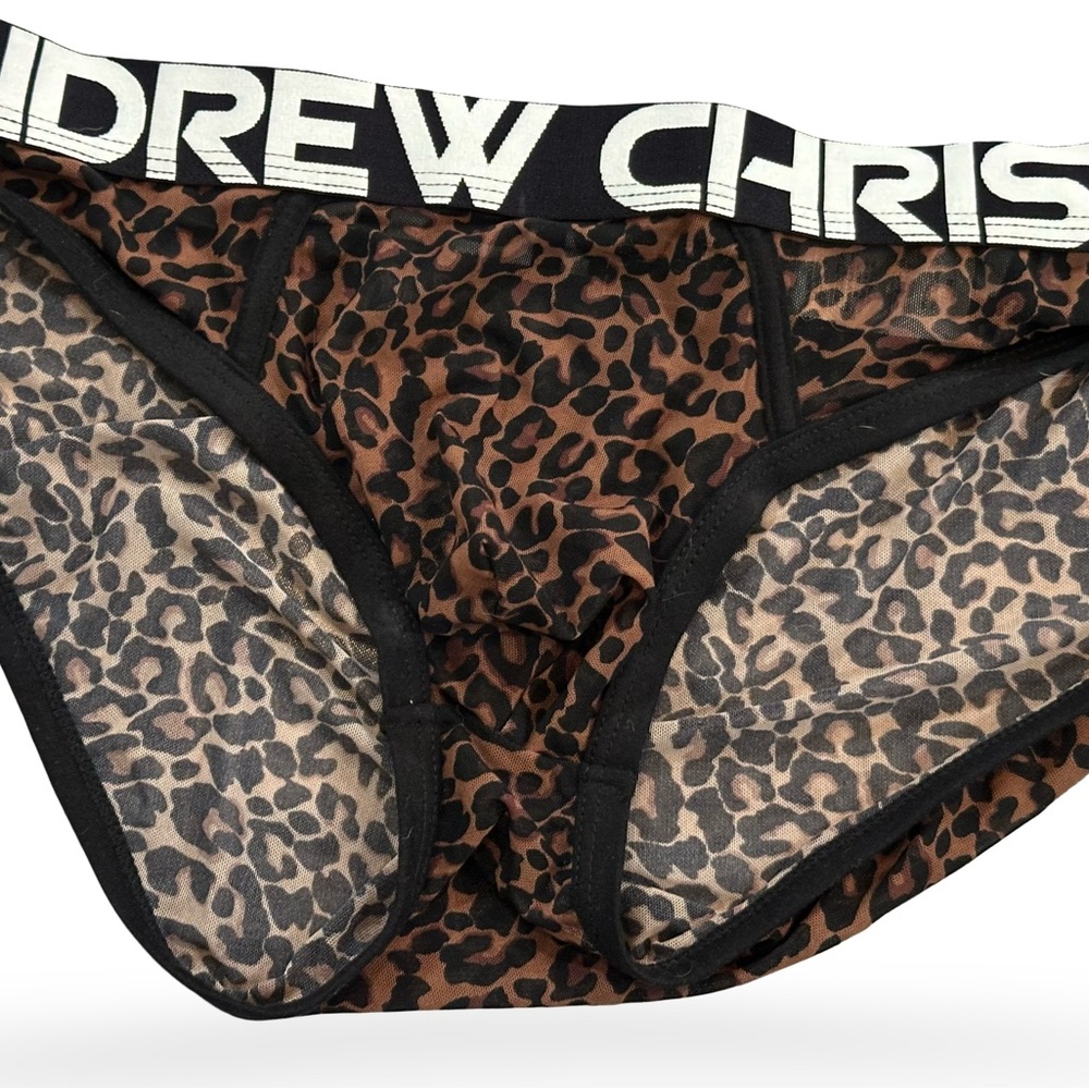 Andrew Christian Men's Wild Print Sheer Briefs